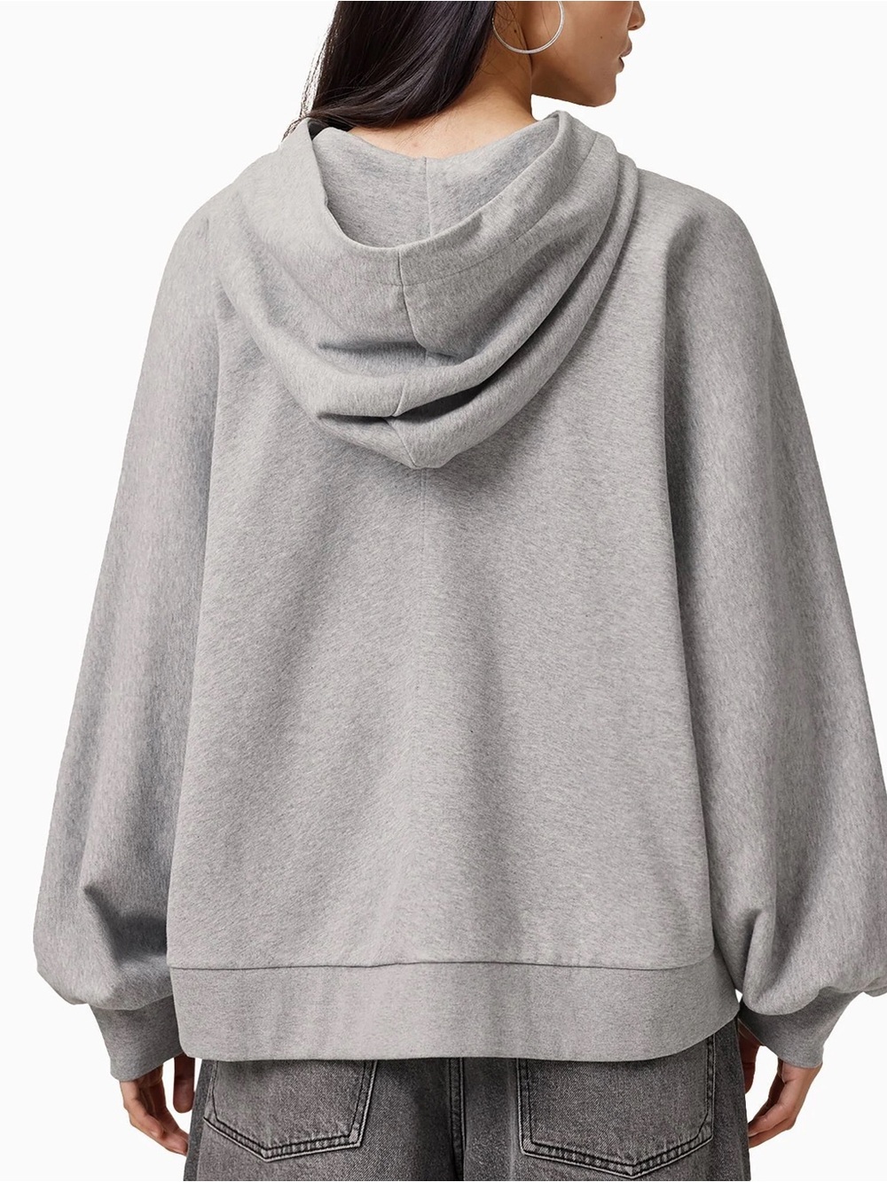NWOT AllSaints Grey Artia Hoodie Size Small - Picture 2 of 16